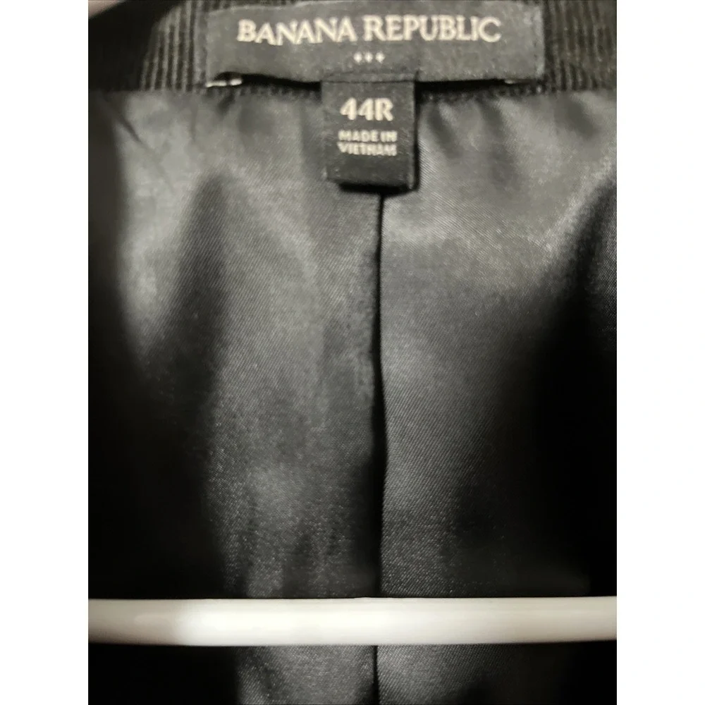 Banana Republic Mens Corduroy Blazer 44R Slim Fit Black Sport Coat Preppy Casual